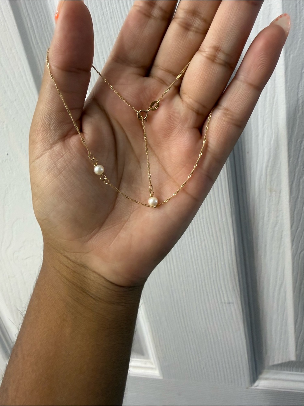 14k gold and pearl bracelet/anklet